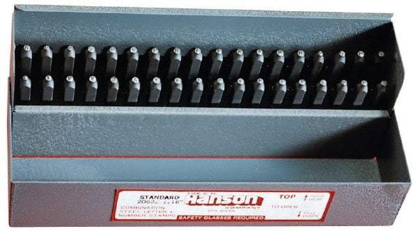 C.H. Hanson - 36 Piece, 5/16" Character Steel Stamp Set - Letters & Figures, Heavy Duty - Best Tool & Supply