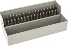 C.H. Hanson - 36 Piece, 3/32" Character Steel Stamp Set - Letters & Figures, Standard - Best Tool & Supply