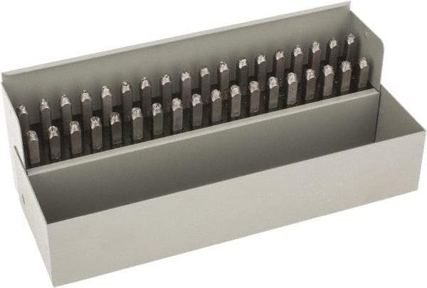 C.H. Hanson - 36 Piece, 1/8" Character Steel Stamp Set - Letters & Figures, Standard - Best Tool & Supply