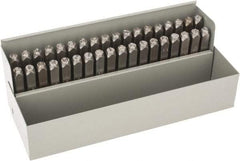 C.H. Hanson - 36 Piece, 1/4" Character Steel Stamp Set - Letters & Figures, Standard - Best Tool & Supply