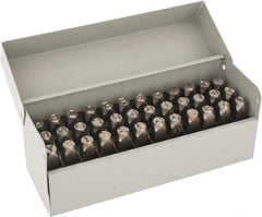 C.H. Hanson - 36 Piece, 3/8" Character Steel Stamp Set - Letters & Figures, Standard - Best Tool & Supply