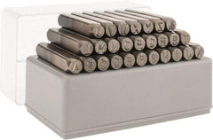 C.H. Hanson - 27 Piece, 1/4" Character Steel Stamp Set - Letters, Heavy Duty - Best Tool & Supply