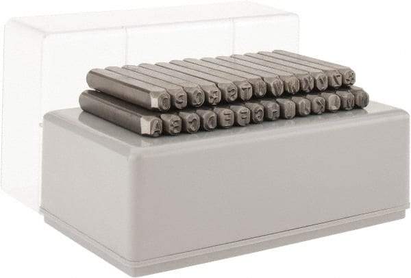 C.H. Hanson - 27 Piece, 1/2" Character Steel Stamp Set - Letters, Heavy Duty - Best Tool & Supply