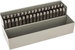 C.H. Hanson - 36 Piece, 3/16" Character Steel Stamp Set - Letters & Figures, Heavy Duty - Best Tool & Supply