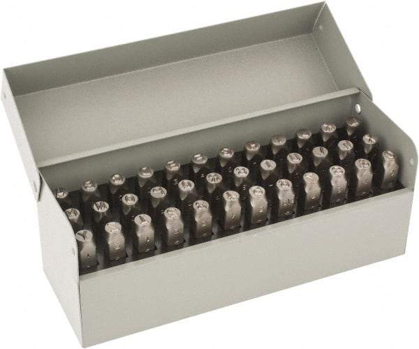 C.H. Hanson - 36 Piece, 1/4" Character Steel Stamp Set - Letters & Figures, Heavy Duty - Best Tool & Supply