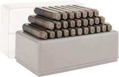 C.H. Hanson - 27 Piece, 3/16" Character Steel Stamp Set - Letters, Reverse - Best Tool & Supply