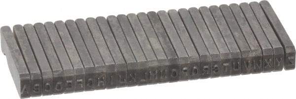 C.H. Hanson - 26 Piece, 1/16 Inch Character, Steel Type Set - 10 Character Capacity, A-Z Content - Best Tool & Supply