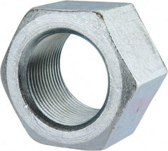 Value Collection - 1-1/2 - 12 UNF Steel Right Hand Hex Nut - 2-1/4" Across Flats, 1-9/32" High, Zinc Clear Finish - Best Tool & Supply