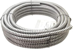 Made in USA - 3/8" Trade Size, 50' Long, Flexible Reduced Wall Flex Conduit - Aluminum, 3/8" ID - Best Tool & Supply