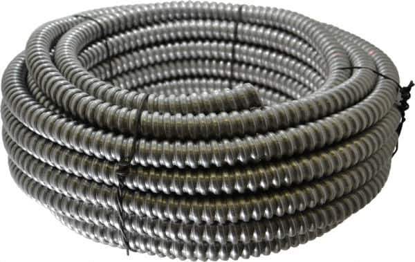 Made in USA - 1/2" Trade Size, 50' Long, Flexible Reduced Wall Flex Conduit - Aluminum, 5/8" ID - Best Tool & Supply