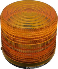 Federal Signal Corp - 12 VDC, 3R NEMA Rated, Strobe Tube, Amber, Strobe Light - 80 Flashes per min, 5-1/2 Inch Diameter, 5-1/16 Inch High, IP66 Ingress Rating, Surface Mount - Best Tool & Supply