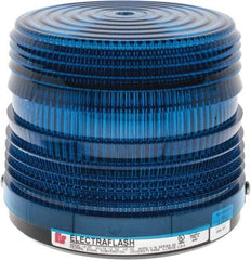 Federal Signal Corp - 12 VDC, 3R NEMA Rated, Strobe Tube, Blue, Strobe Light - 80 Flashes per min, 5-1/2 Inch Diameter, 5-1/16 Inch High, IP66 Ingress Rating, Surface Mount - Best Tool & Supply