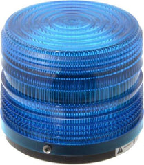 Federal Signal Corp - 24 VDC, 3R NEMA Rated, Strobe Tube, Blue, Strobe Light - 80 Flashes per min, 5-1/2 Inch Diameter, 5-1/16 Inch High, IP66 Ingress Rating, Surface Mount - Best Tool & Supply