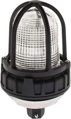 Federal Signal Corp - 120 VAC, 4X NEMA Rated, Strobe Tube, Clear, Strobe Light - 80 Flashes per min, 3/4 Inch Pipe, 5-1/2 Inch Diameter, 9-1/4 Inch High, IP66 Ingress Rating, Pipe Mount - Best Tool & Supply