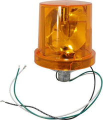 Federal Signal Corp - 4X NEMA Rated, 120 VAC, 0.22 Amp, 25 Watt, Rotating Beacon Incandescent Light - 1/2 Inch Mounted Size x Pipe Mounted, 7-1/4 Inch High, 5-1/2 Inch Diameter, 90 Flashes per min, Includes Lamp - Best Tool & Supply