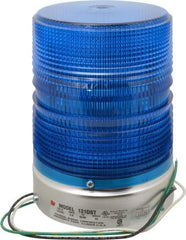 Federal Signal Corp - 120 VAC, 3R NEMA Rated, Strobe Tube, Blue, Double Flash Strobe Light - 80 Flashes per min, 1/2 Inch Pipe, 5-11/16 Inch Diameter, 8-1/2 Inch High, IP45 Ingress Rating, Pipe Mount - Best Tool & Supply