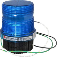 Federal Signal Corp - 120 VAC, 4X NEMA Rated, Strobe Tube, Blue, Single Flash Strobe Light - 90 Flashes per min, 1/2 Inch Pipe, 3-15/16 Inch Diameter, 5-1/4 Inch High, IP66 Ingress Rating, Pipe Mount, Surface Mount - Best Tool & Supply