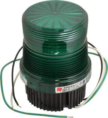 Federal Signal Corp - 120 VAC, 4X NEMA Rated, Strobe Tube, Green, Single Flash Strobe Light - 90 Flashes per min, 1/2 Inch Pipe, 3-15/16 Inch Diameter, 5-1/4 Inch High, IP66 Ingress Rating, Pipe Mount, Surface Mount - Best Tool & Supply