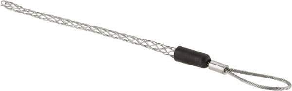 Hubbell Wiring Device-Kellems - Flexible Eye, Single Weave Mesh, Steel Wire Pulling Grip - 4-1/4" Mesh, 1/4 to 0.37" Cable Diam - Best Tool & Supply