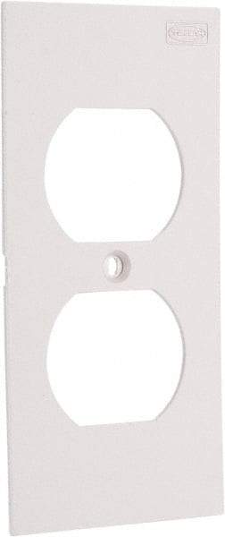 Hubbell Wiring Device-Kellems - Rectangular Raceway Plate - White, For Use with Hubbell BT3BC5 Three Channel, MediaTrak, Nonmetallic PlugTrak, PB2, PB3, PDB12, PS3, PT12, PW1 Series Raceways - Best Tool & Supply