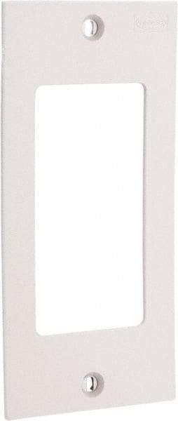 Hubbell Wiring Device-Kellems - Rectangular Raceway Plate - White, For Use with Hubbell BT3BC5 Three Channel, MediaTrak, Nonmetallic PlugTrak Series Raceways - Best Tool & Supply