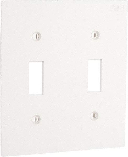 Hubbell Wiring Device-Kellems - Square Raceway Plate - White, For Use with Hubbell BT3BC5 Three Channel, MediaTrak, Nonmetallic PlugTrak Series Raceways - Best Tool & Supply