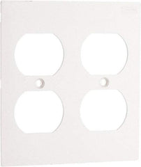 Hubbell Wiring Device-Kellems - Square Raceway Plate - White, For Use with Hubbell BT3BC5 Three Channel, MediaTrak, Nonmetallic PlugTrak, PT12, PW1 Series Raceways - Best Tool & Supply