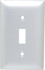 Hubbell Wiring Device-Kellems - 1 Gang, Switch Plate - Toggle Switch, Metallic, Aluminum - Best Tool & Supply