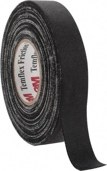 3M - 3/4" x 60', Black Cotton Cloth Electrical Tape - Series 1755, 13 mil Thick, 48 Lb./Inch Tensile Strength - Best Tool & Supply