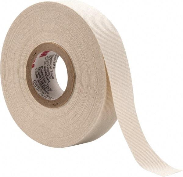 3M - 3/4" x 66', White Glass Cloth Electrical Tape - Series 27, 7 mil Thick, 150 Lb./Inch Tensile Strength - Best Tool & Supply