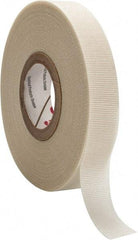 3M - 1/2" x 66', White Glass Cloth Electrical Tape - Series 69, 7 mil Thick, 180 Lb./Inch Tensile Strength - Best Tool & Supply