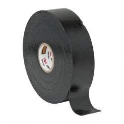 3M - 1" x 30', Black Rubber Electrical Tape - Series 130C, 30 mil Thick, 750 V/mil Dielectric Strength, 7.5 Lb./Inch Tensile Strength - Best Tool & Supply