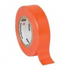 3M - 1/2" x 20', Orange Vinyl Electrical Tape - Series 35, 7 mil Thick, 1,250 V/mil Dielectric Strength, 17 Lb./Inch Tensile Strength - Best Tool & Supply