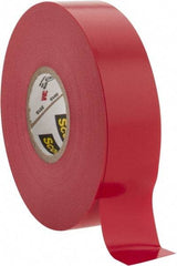 3M - 3/4" x 66', Red Vinyl Electrical Tape - Series 35, 7 mil Thick, 1,250 V/mil Dielectric Strength, 17 Lb./Inch Tensile Strength - Best Tool & Supply