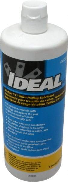 Ideal - 1 Quart Squeeze Bottle, Yellow Wire Pulling Lubricant Gel - 40 to 120°F, RoHS Compliant, UL Listed - Best Tool & Supply