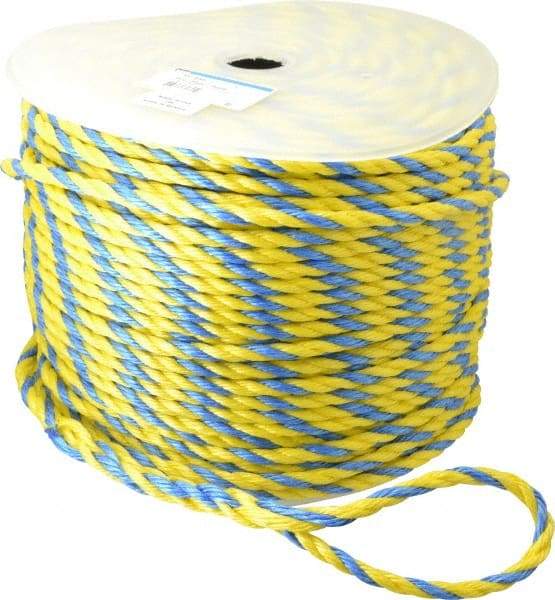 Ideal - 600 Ft. Long, 300 Lb. Load, Polypropylene Rope - 3/8 Inch Diameter, 2,430 Lb. Breaking Strength - Best Tool & Supply