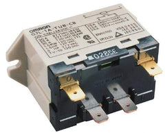 Omron - 1.7 to 2.5 VA Power Rating, Standard Electromechanical Quick Connect General Purpose Relay - 25 Amp at 220 VAC, DPST, 240 VAC, 68.5mm Wide x 47mm High x 33.5mm Deep - Best Tool & Supply