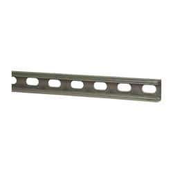 Thomas & Betts - 10' Long x 1-5/8" Wide x 13/16" High, 14 Gauge, Strip Steel, Half Slot Framing Channel & Strut - 0.075" Thick, Gold Galvanized - Best Tool & Supply