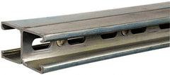 Thomas & Betts - 10' Long x 1-5/8" Wide x 1-5/8" High, 12 Gauge, Strip Steel, Half Slot Framing Channel & Strut - 0.105" Thick, Pre-Galvanized - Best Tool & Supply