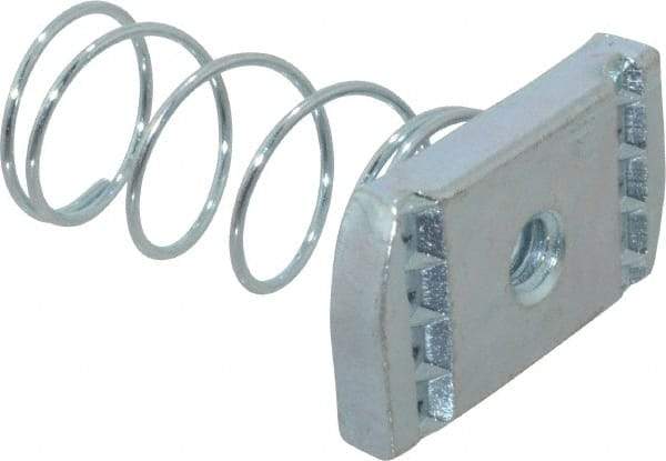 Thomas & Betts - Steel Regular Spring Strut Nut - 1/4" Bolt, Used with Thomas & Betts Channel Type A Only - Best Tool & Supply