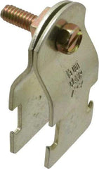 Thomas & Betts - 7/8" Pipe, 16 Gauge" Pipe or Tube Clamp - Gold Galvanized, 650 Lb Capacity - Best Tool & Supply