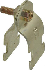 Thomas & Betts - 1" Pipe, 14 Gauge" Pipe or Tube Clamp - Gold Galvanized, 1,000 Lb Capacity - Best Tool & Supply