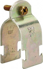 Thomas & Betts - 1-3/8" Pipe, 14 Gauge" Pipe or Tube Clamp - Gold Galvanized, 1,000 Lb Capacity - Best Tool & Supply