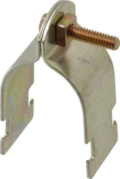 Thomas & Betts - 1-1/4" Pipe, 14 Gauge" Pipe or Conduit Clamp - Gold Galvanized, Rigid & IMC Conduit - Best Tool & Supply