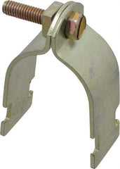 Thomas & Betts - 1-1/2" Pipe, 12 Gauge" Pipe or Conduit Clamp - Gold Galvanized, Rigid & IMC Conduit - Best Tool & Supply