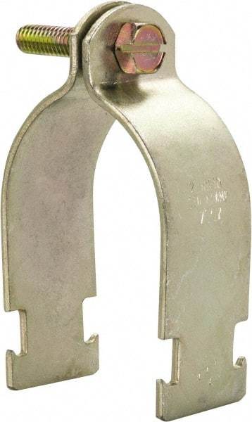 Thomas & Betts - 2" Pipe, 12 Gauge" Pipe or Conduit Clamp - Gold Galvanized, Rigid & IMC Conduit - Best Tool & Supply