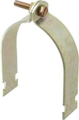 Thomas & Betts - 3-1/2" Pipe, 1/8 Gauge" Pipe or Conduit Clamp - Gold Galvanized, Rigid & IMC Conduit - Best Tool & Supply