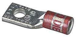 Thomas & Betts - 400 kcmil Wire Noninsulated Compression Connection Square Ring Terminal - 5/8" Stud, 3.53" OAL x 1.41" Wide, Tin Plated Copper Contact - Best Tool & Supply