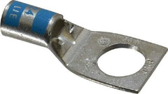 Thomas & Betts - 6 AWG Noninsulated Compression Connection Square Ring Terminal - 3/8" Stud, 1.41" OAL x 0.6" Wide, Tin Plated Copper Contact - Best Tool & Supply