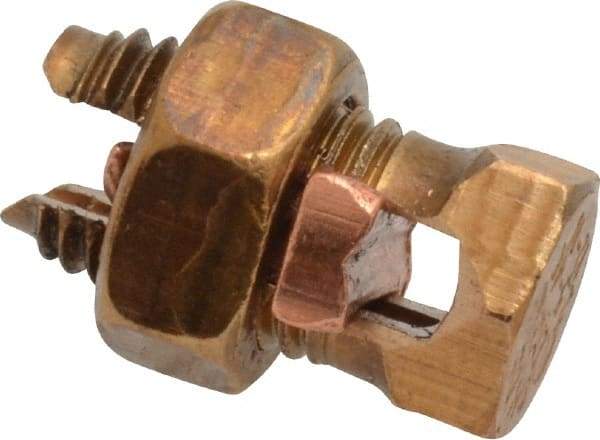 Thomas & Betts - 12 to 10 AWG, Copper Wire Compatible, Copper Alloy, Hex Split Bolt Connector - 25/32" OAL, 3/8" Head Width, 1/2" Base Width - Best Tool & Supply